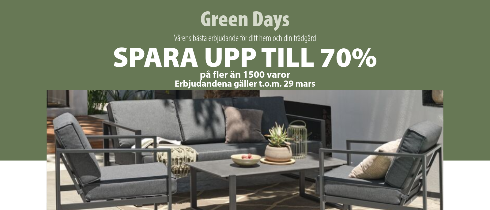 Grren days spara upp till 70% Grren days spara upp till 70%