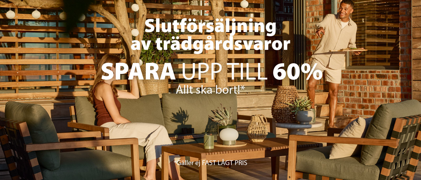 Slutförsäljning av trädgårdsvaror Slutförsäljning av trädgårdsvaror
